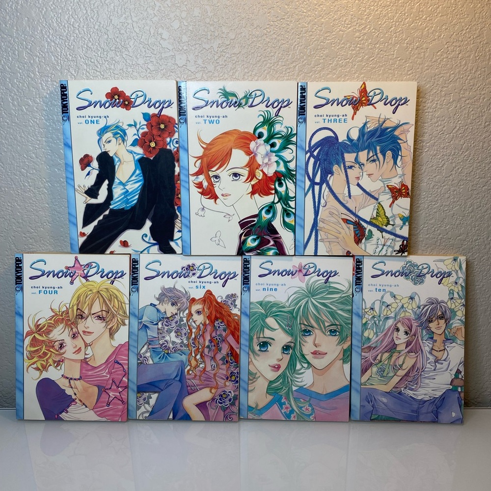 Tokyopop Manga Books Lot of 7 Snow Drop by Choi Kyung-ah. Volumes 1-4, 6, 9 & 10